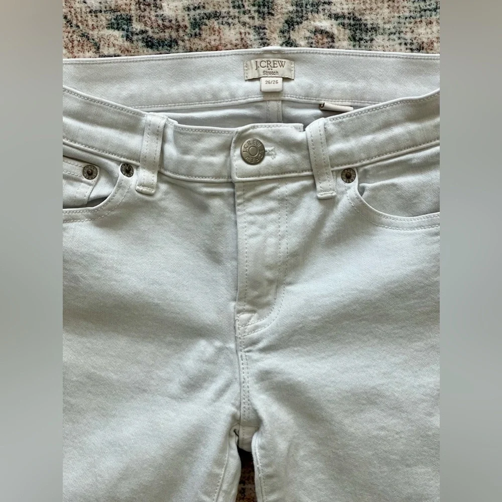 J Crew White Skinny Jeans Size 26